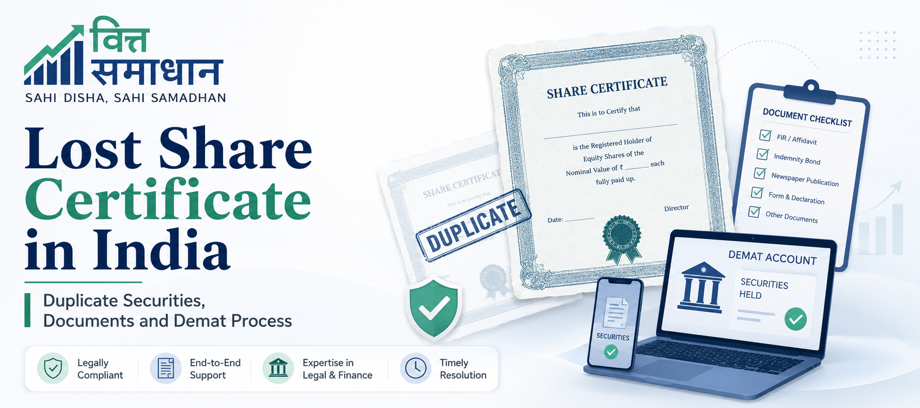 Lost Share Certificate in India: Duplicate Securities, Documents and Demat Process