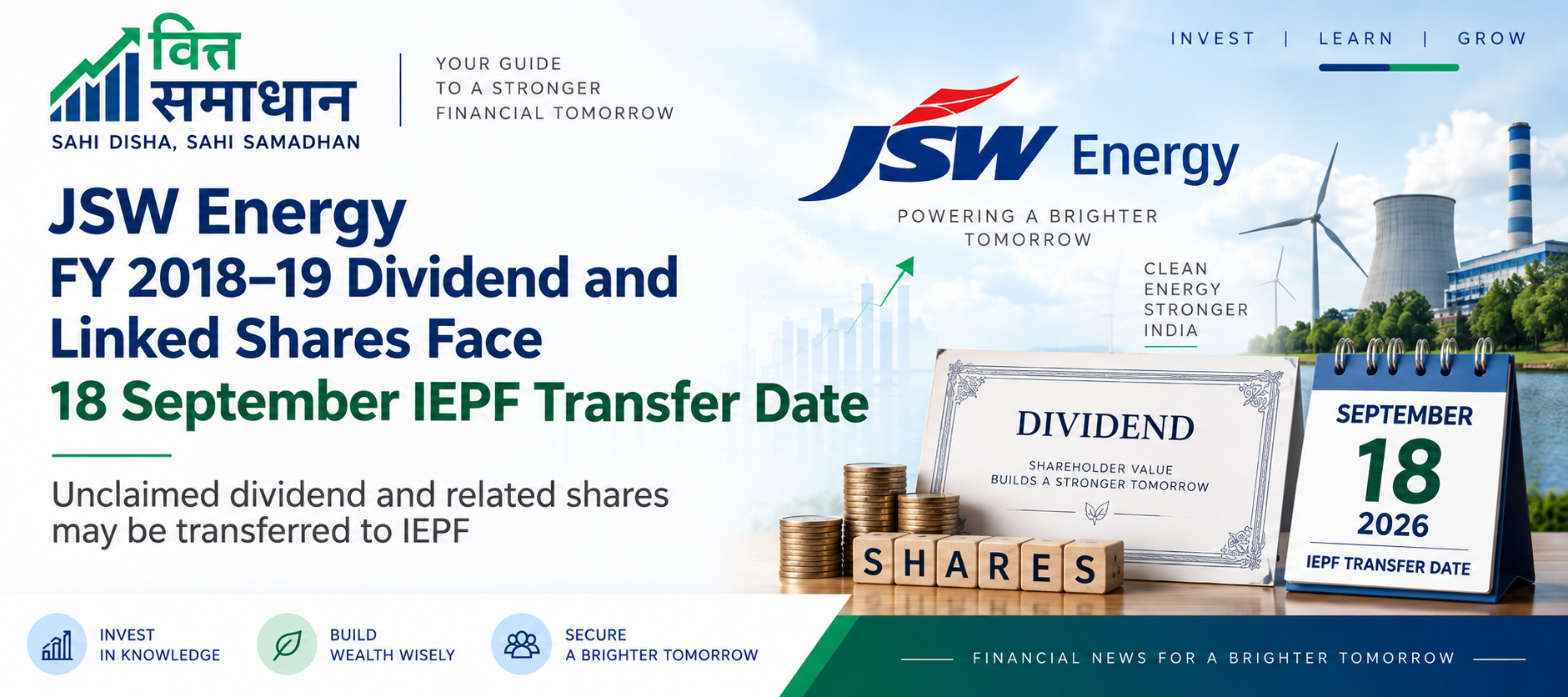 JSW Energy FY 2018–19 Dividend and Linked Shares Face 18 September IEPF Transfer Date